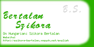 bertalan szikora business card